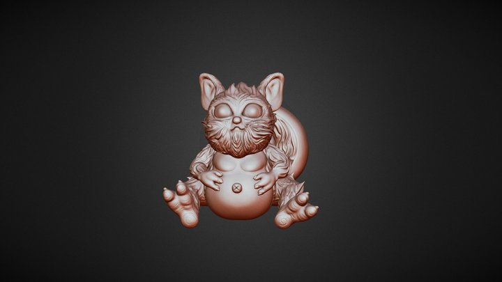 Cute squirrel monster 3D Model