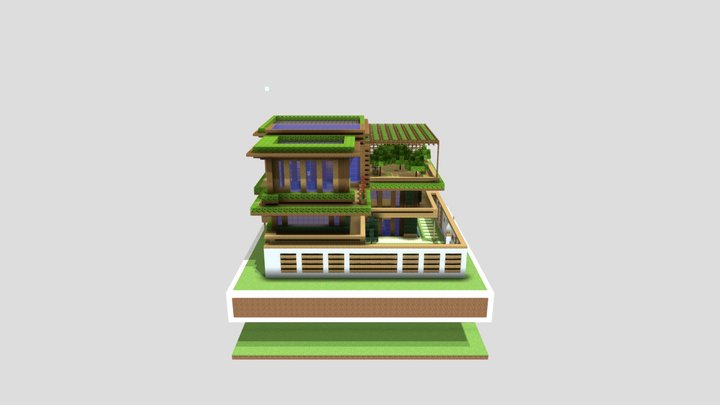 my house minecraft building server 3D Model
