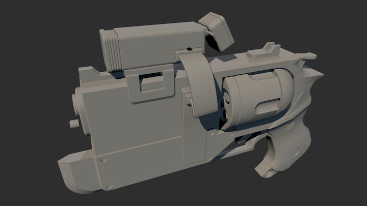 Hand Gun 01 WIP 3D Model