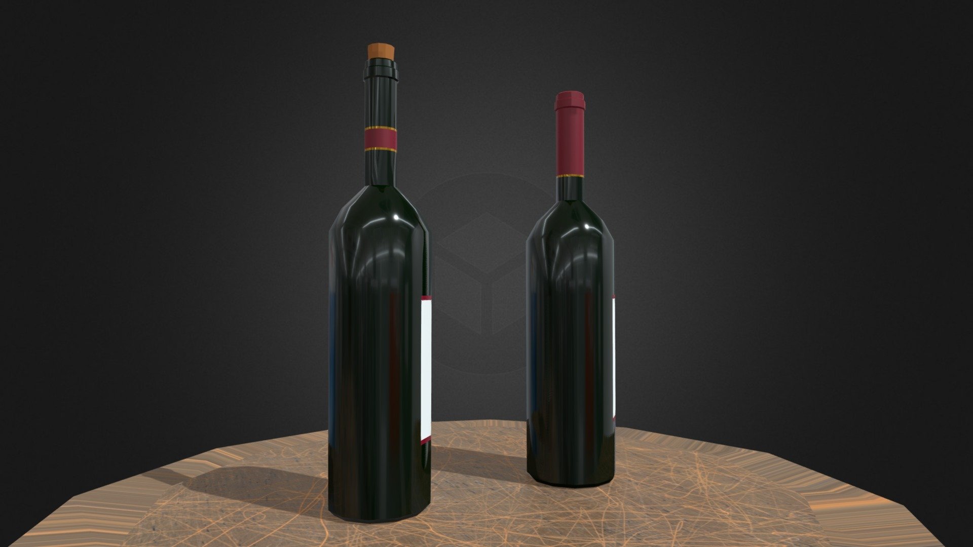 Low poly wine bottle - Download Free 3D model by Patotactico [4f2e71e ...