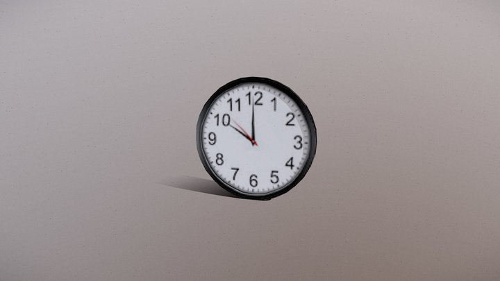 Lowpoly Wall Clock – Modello 3D gratuito STL