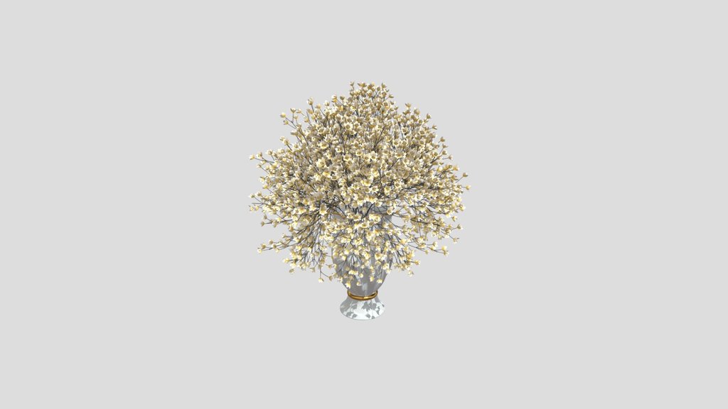 Golden Baby Breath Vase