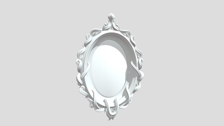 Ornamental Mirror (fbx archive) 3D Model