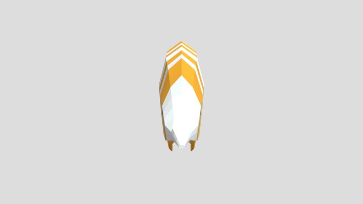 LowPoly Butterfly Fish 3D Model