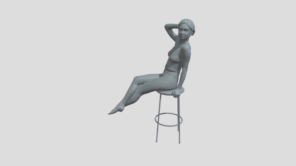 Lowpoly Female Sitting