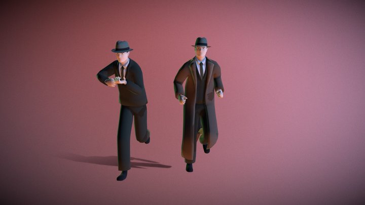 Stylized Detective Optimised Version 3D Model