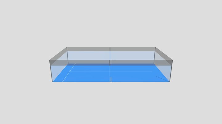 Padel court 3D Model
