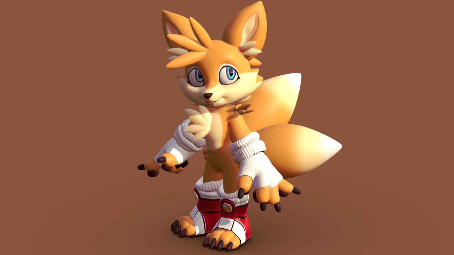 Tails 3d. Tails 3d model.