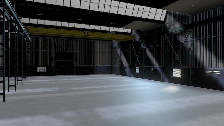 Industrial Warehouse 3D Model