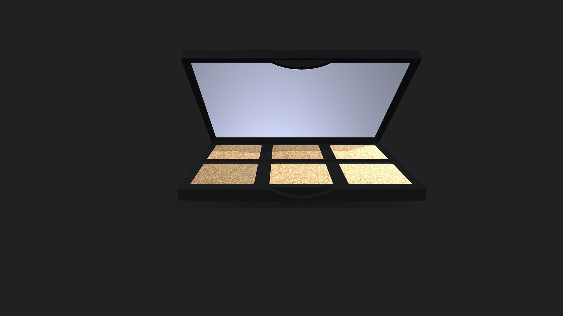 6 Shade Makeup Palette (Rectangle) Style1 Download Free 3D model by