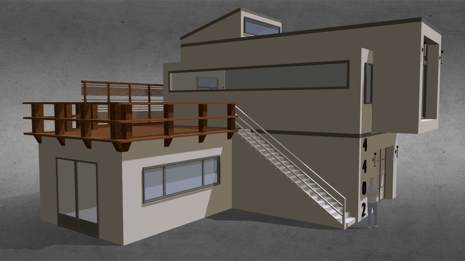 The Container Home - 3D model by fxgrafx [4f3c6b9] - Sketchfab