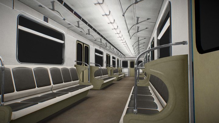 Moscow Train EЖ3 | 81-508t 3D Model