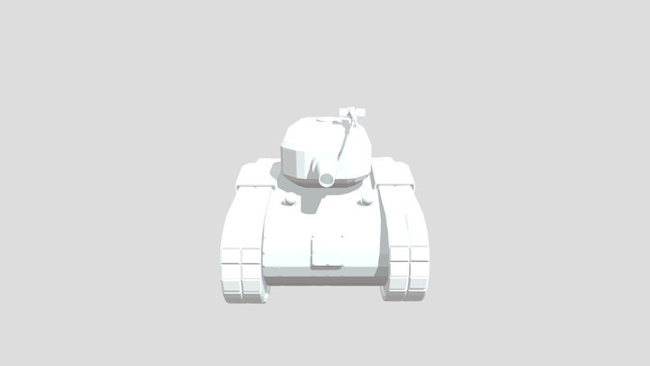 Tanque De Guerra Low Poly 3D Model