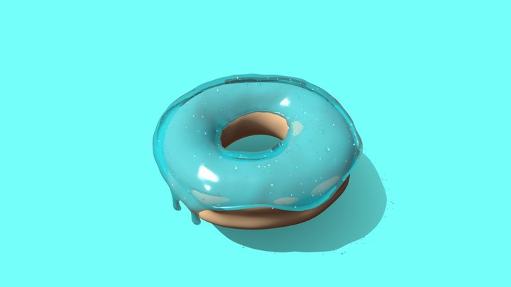 Toothpaste Donut 3D Model