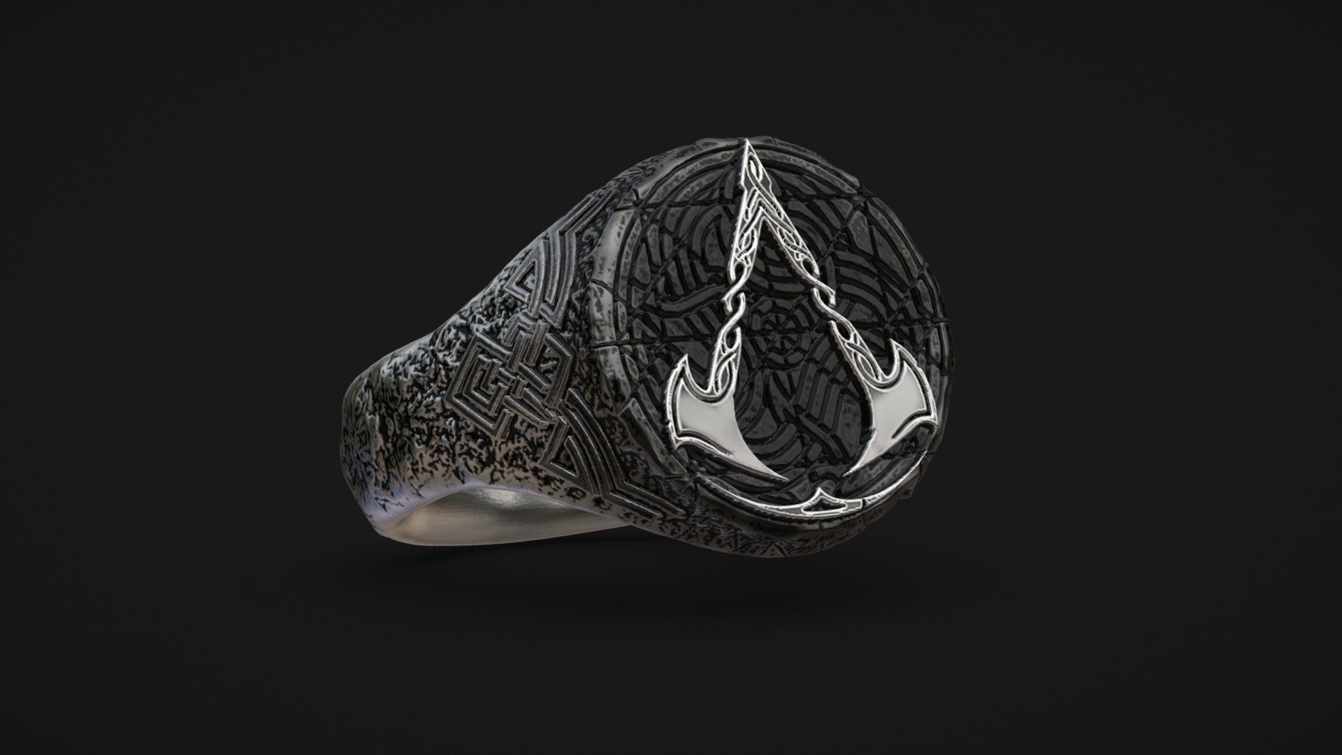 Anel Assassin's Creed Valhalla (Prata) - 3D model by Skive Jewelry ...