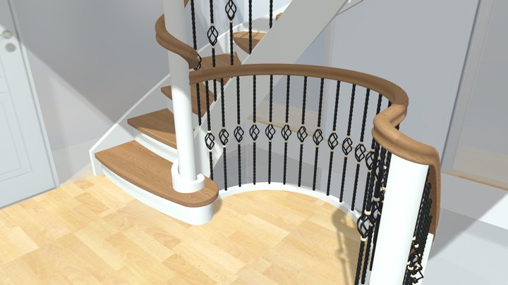 Specialdesignet trappeløsning / Stål 3D Model