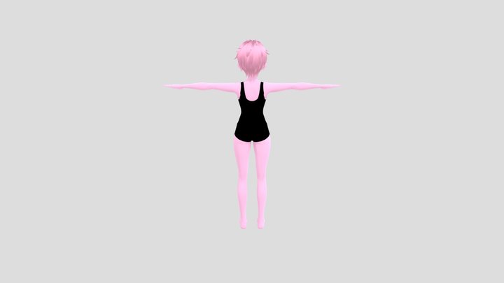 Swimsuit Mina Ashido RIG 3D Model
