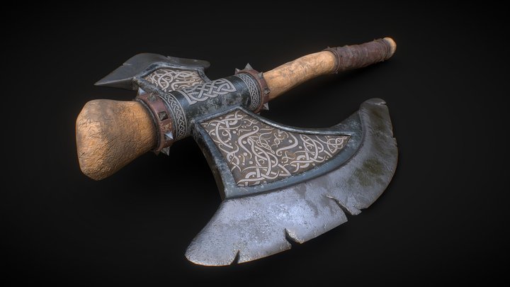 Medieval Axe 3D Model