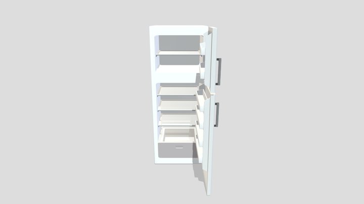 Refrigerator Lowpoly 3D Model
