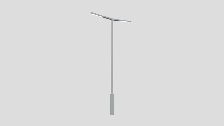 low-poly Lampost 3D Model