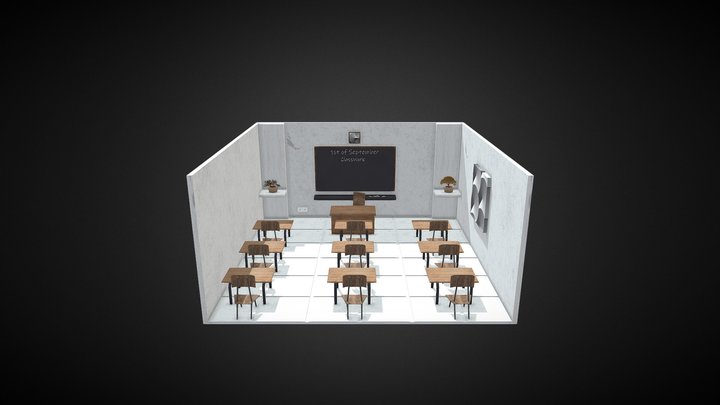 Just Classroom 3D Model