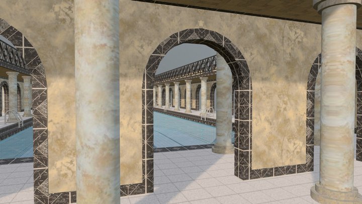 Swimming Pool - Nouveau Roman Classical 25 m 3D Model