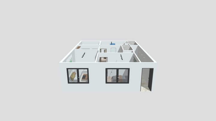 نموذج شقة الطابق السفلي - استوطان العقارية 3D Model