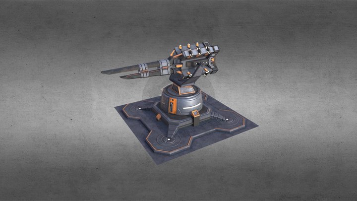 RailgunTower_Building004 3D Model