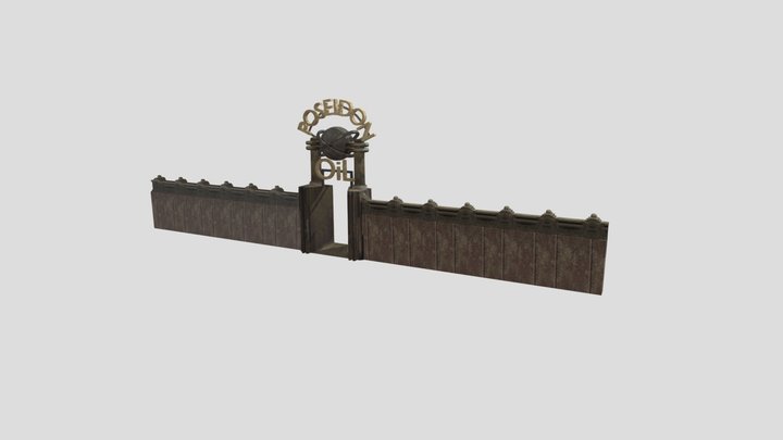 OilRigPoseidonGate 3D Model
