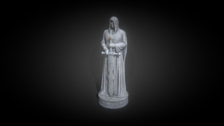 SM_Statue_Monk_V1_02_BLT 3D Model