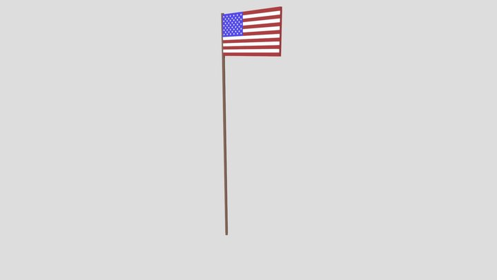 American Flag 3D Model