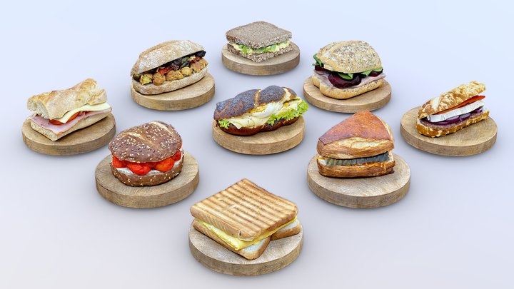 The sandwich multiverse - Food pack 3D Model