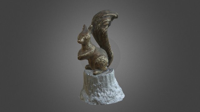 Squirrel Statue 3D Model