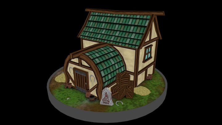 Stable House 3D Model