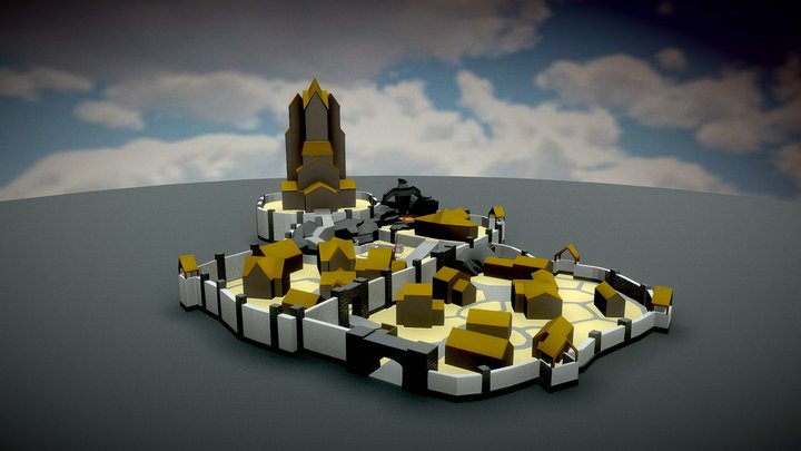 Low Poly Whiterun (Skyrim) – Modello 3D gratuito STL