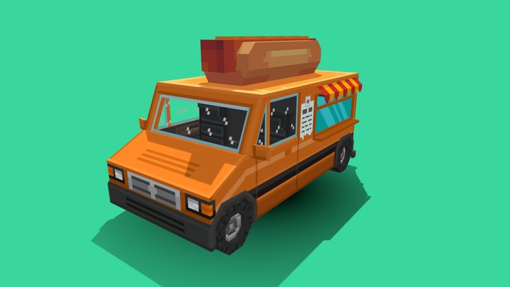 Hotdog Van - MIinecraft 3D Model