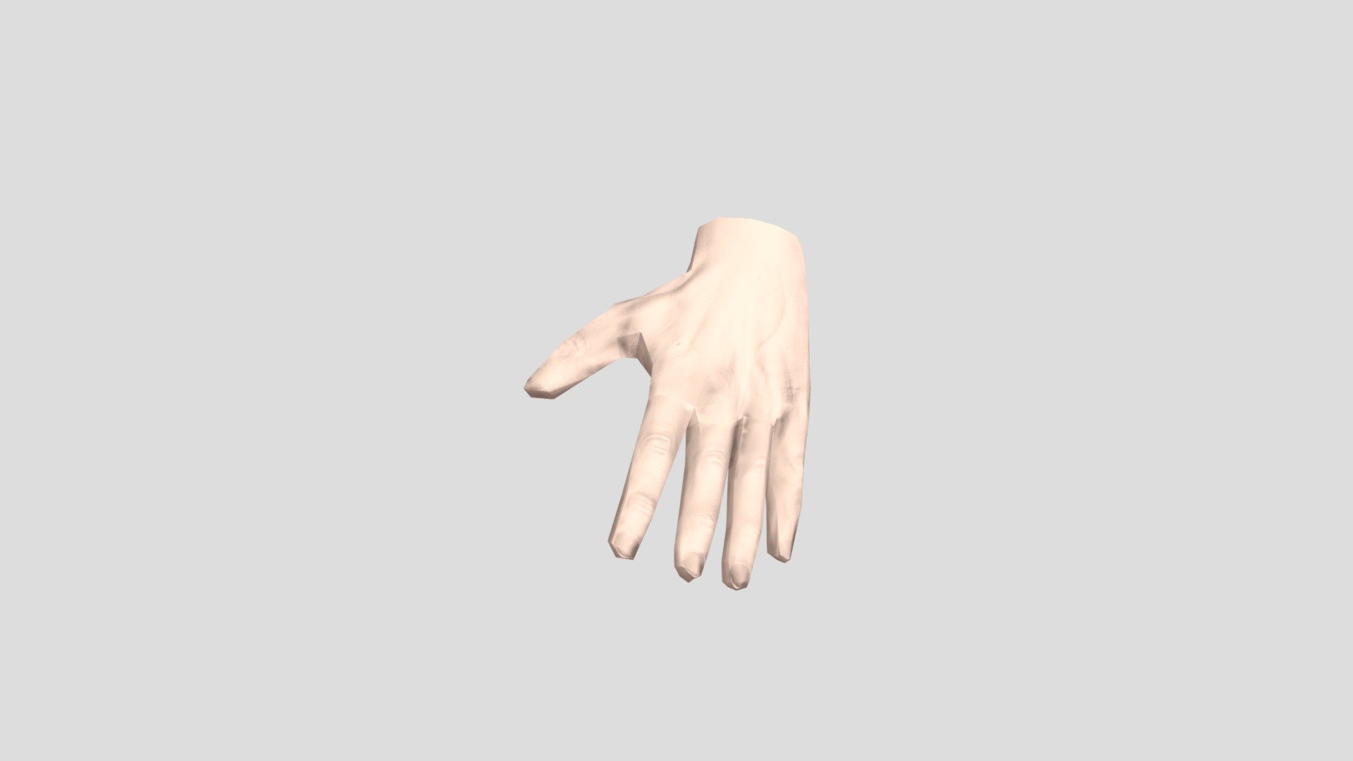 Hand Low Poly — Sketchfab embed 3D viewer