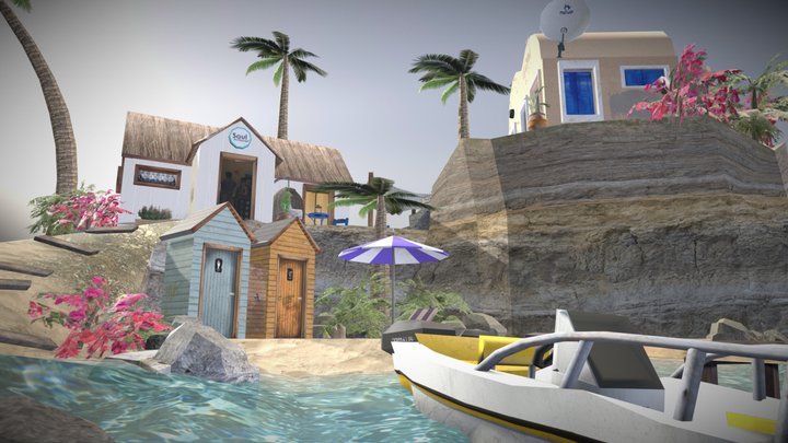 DAE Diorama - By the Ocean 3D Model
