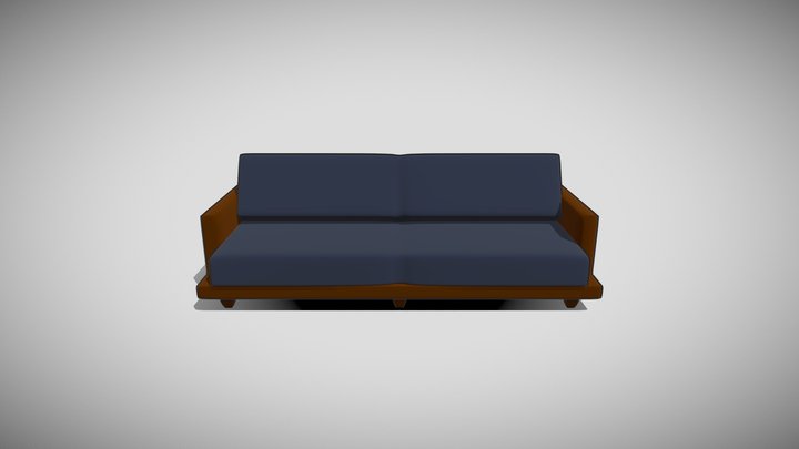 Simple Couch 3D Model