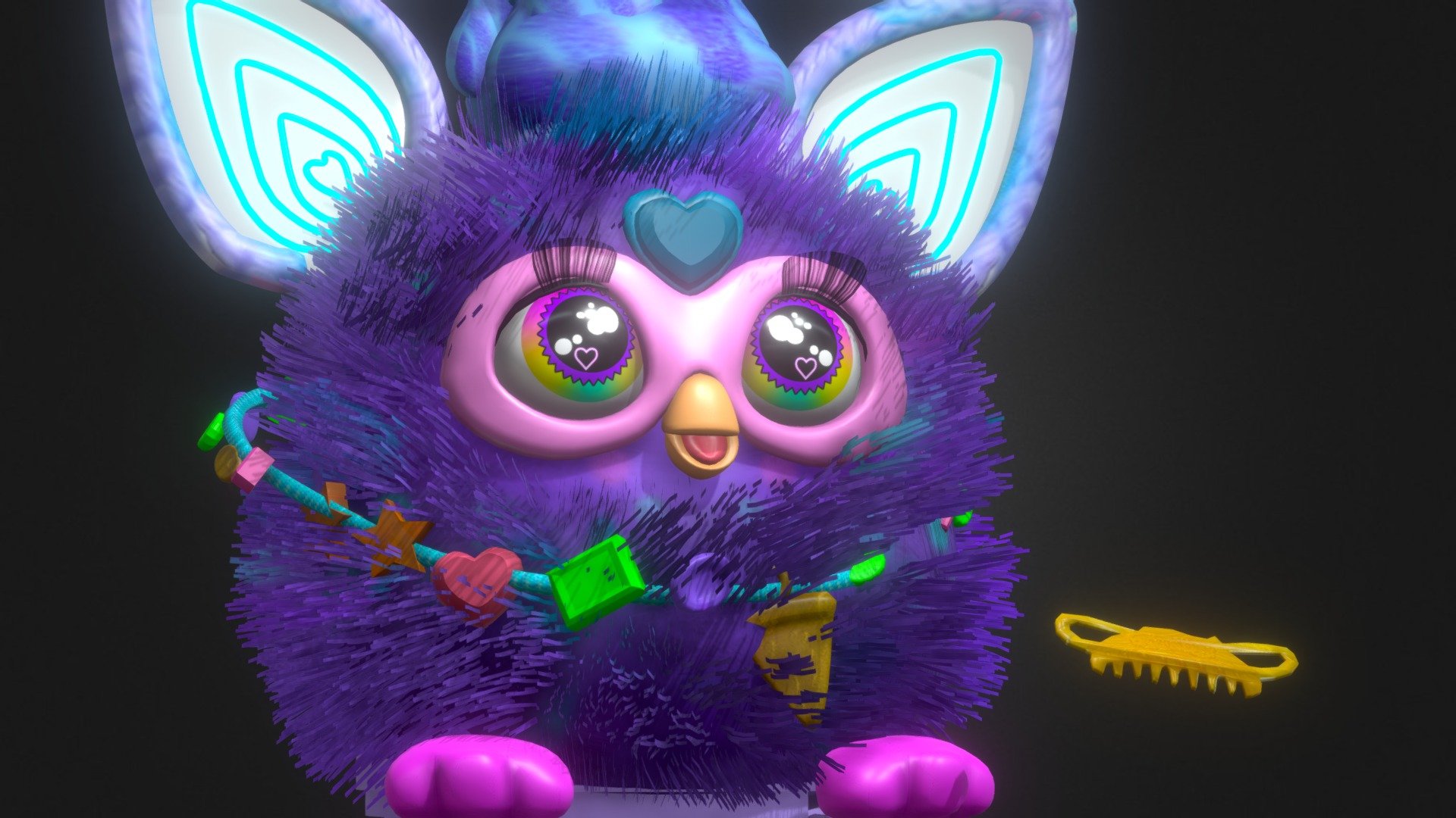 New Purple Furby 2023 test mode😍 super cool to see whats in the test
