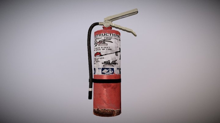 Old fire extinguisher 3D Model