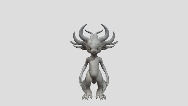 Alien mini monster 3D Model