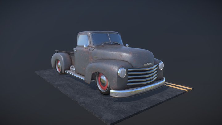 1951 Chevy StepSide Truck 3D Model
