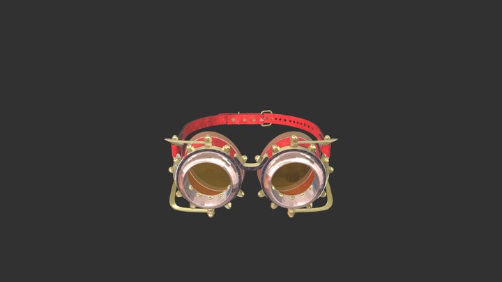 Steampunk Goggles 3D Model