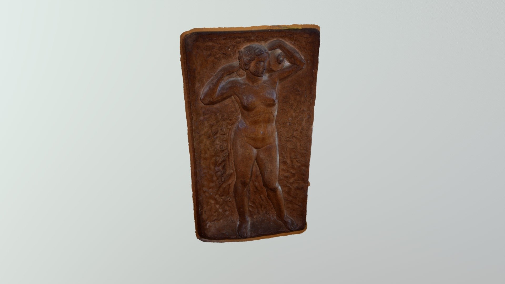 mujer con cantaro. bajorrelieve