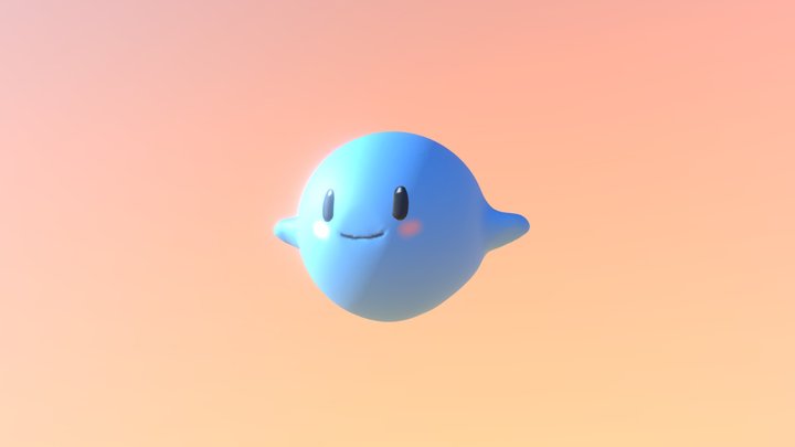 Cute Whale 3D Model