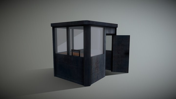 Security/Parking Booth - Game Asset 3D Model