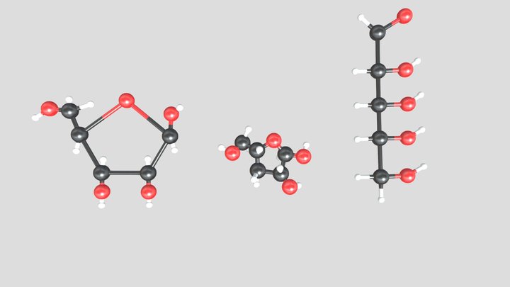 Ribose 3D Model 3D Model