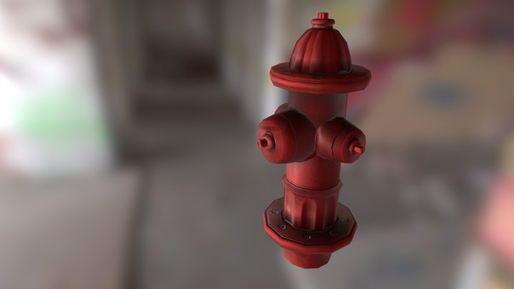 Fire Hydrant - Low Poly 3D Model