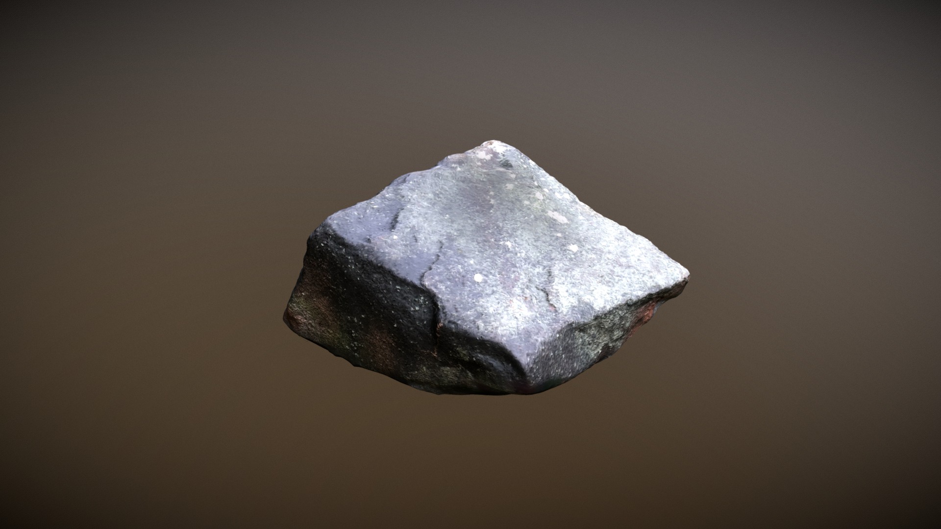 3D model Grey Granite Stone 004, Scanned in Finland - This is a 3D model of the Grey Granite Stone 004, Scanned in Finland. The 3D model is about a rock with a dark gray and white speckled surface.